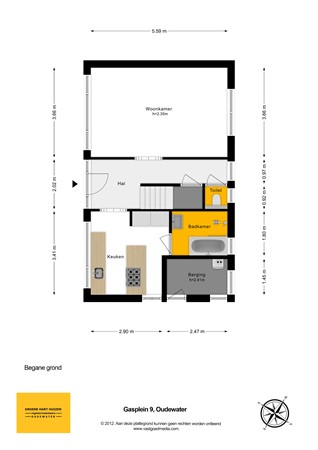Floorplan - Gasplein 9, 3421 CR Oudewater